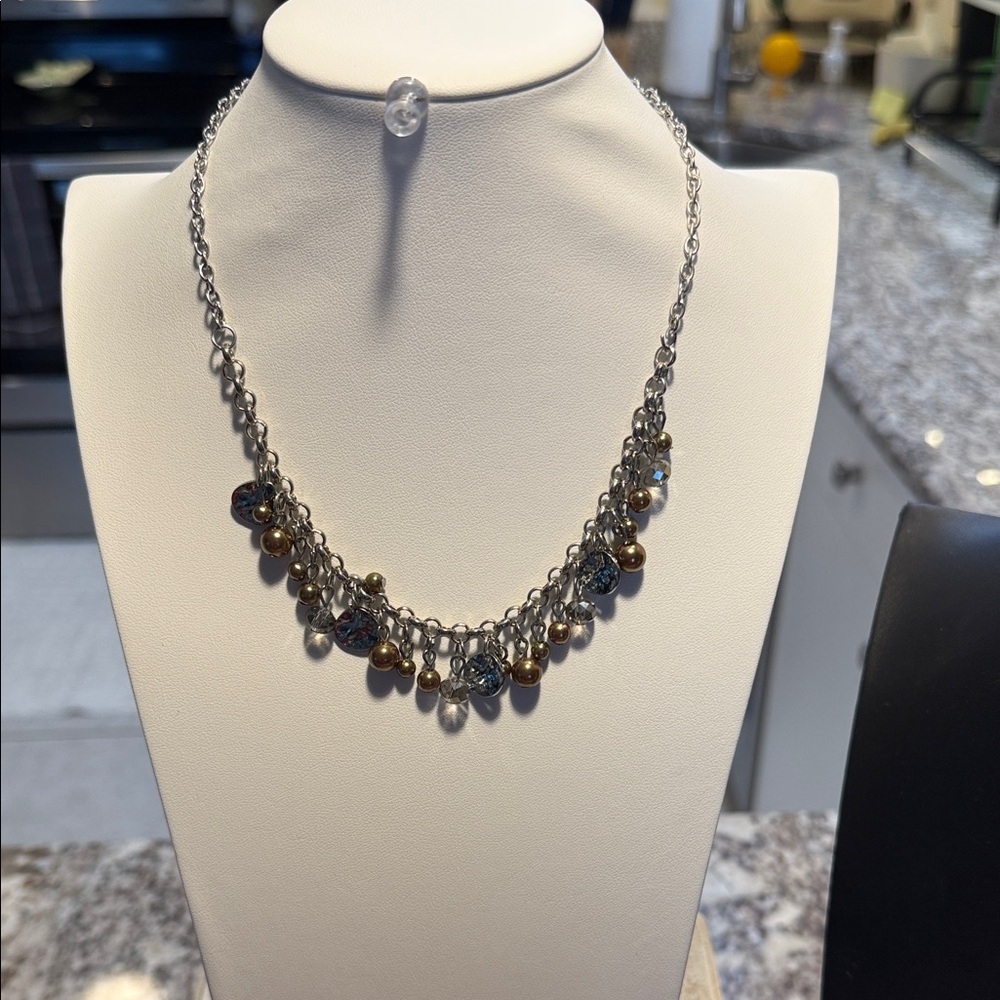 Paparazzi Silver and Gold Charm Necklace